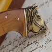 Messer Wacholderholz Arabisches Pferd A. Curreli