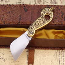 Cigar cutter knife engraved cm 8 by Lelle Floris